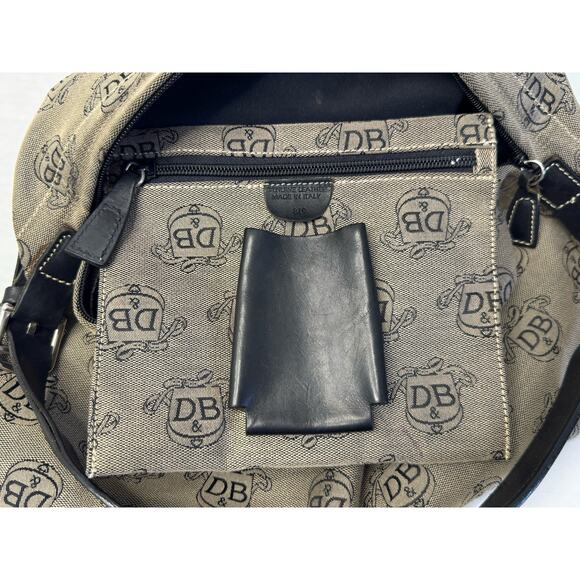 Vintage Y2K DOONEY & BOURKE Monogram Logo Canvas Shoulder Bag Designer Tote - Picture 10 of 11